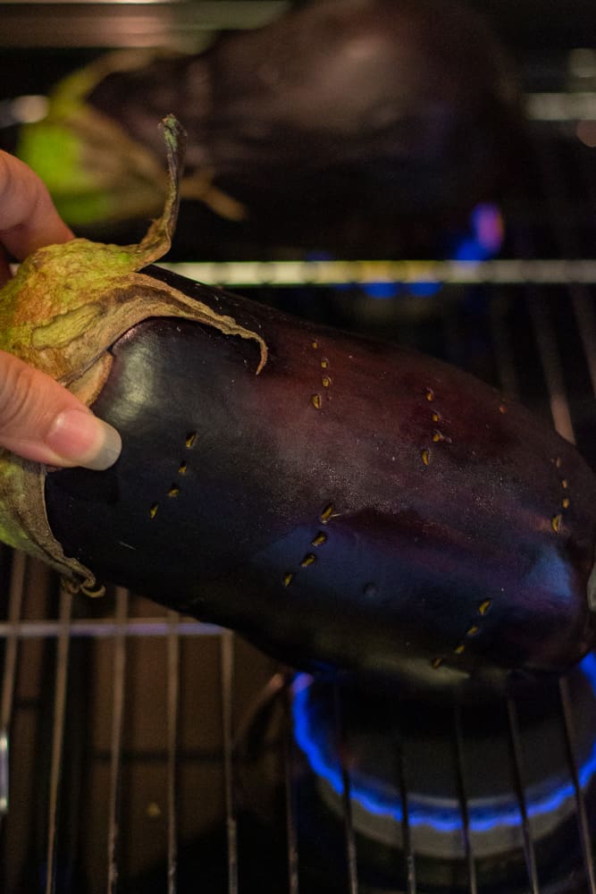 roasting a vegetable on the stove