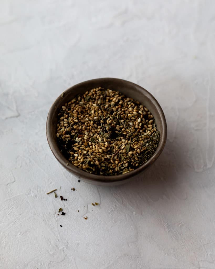 This easy-to-make za'atar spice mix recipe can elevate most meals and snacks! Try on crispy potatoes, tofu scramble, add to labneh, mix with olive oil to drizzle on pita, make a tempeh marinade... so many possibilities.