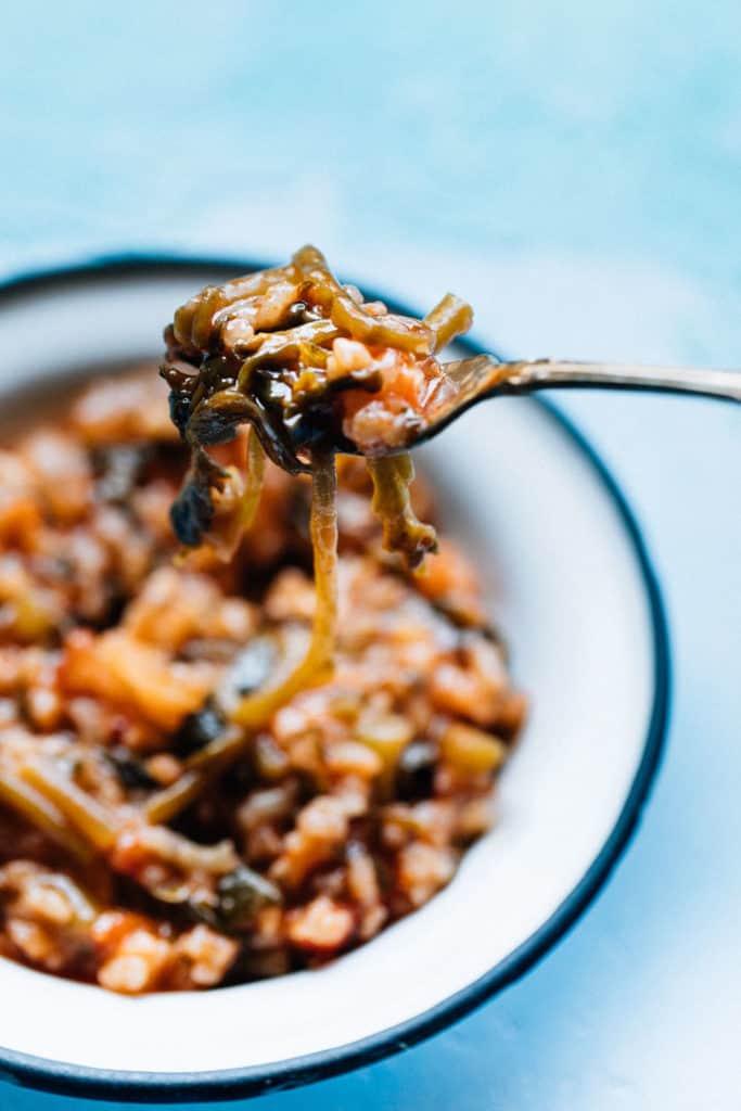 Purslane Recipe with Rice & Tomatoes