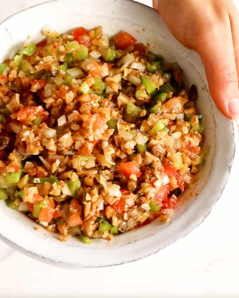 Vegan Ground Beef Substitute (Walnuts and Dried Mushrooms) Aegean Delight