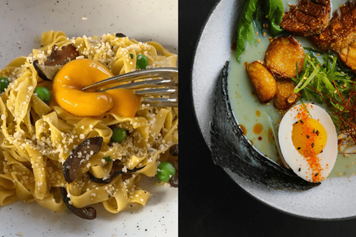 vegan egg yolk at restaurants