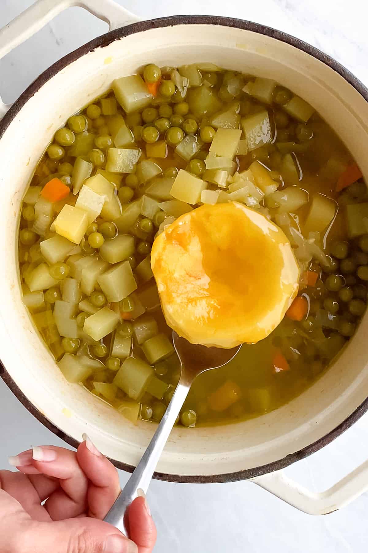 Artichoke Hearts Braised in Olive Oil Recipe in a pot