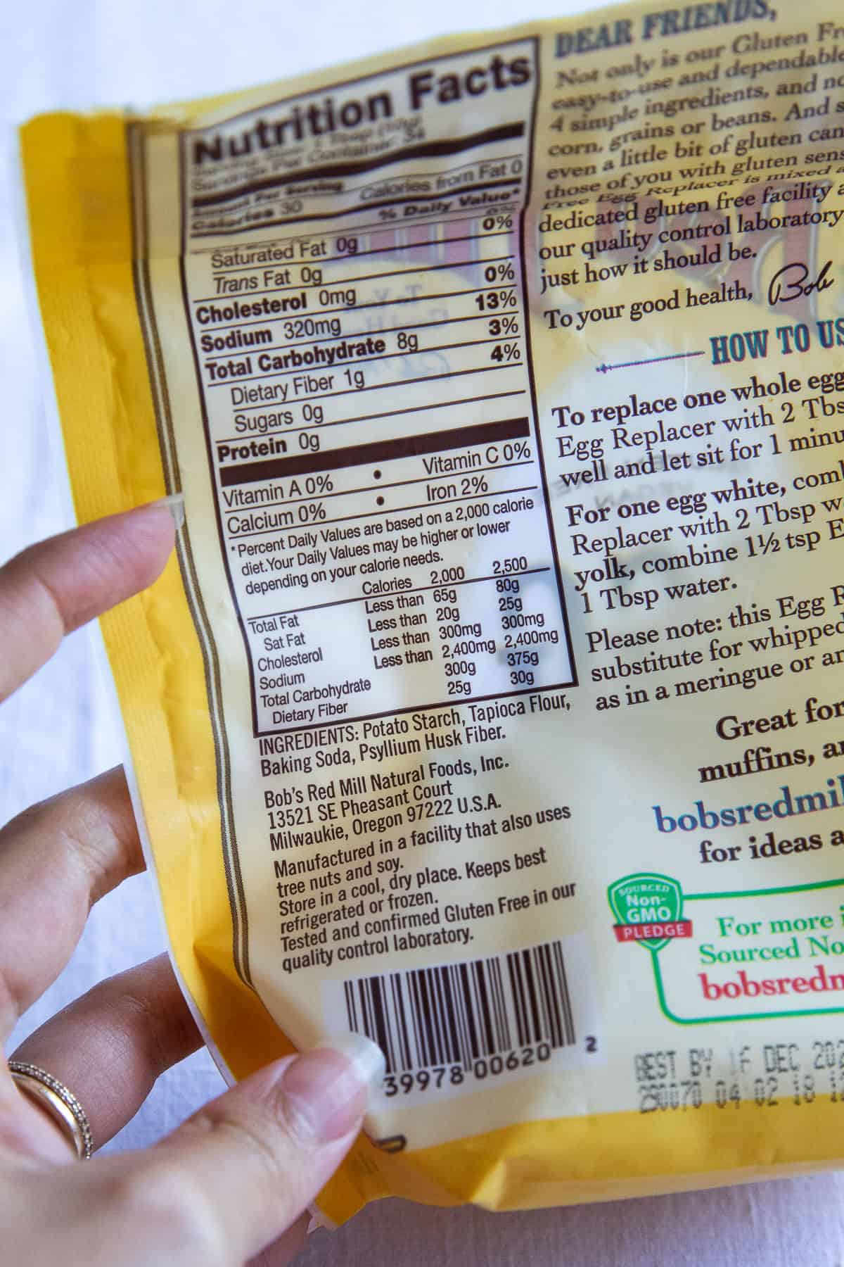 bob's red mill vegan egg replacer ingredients