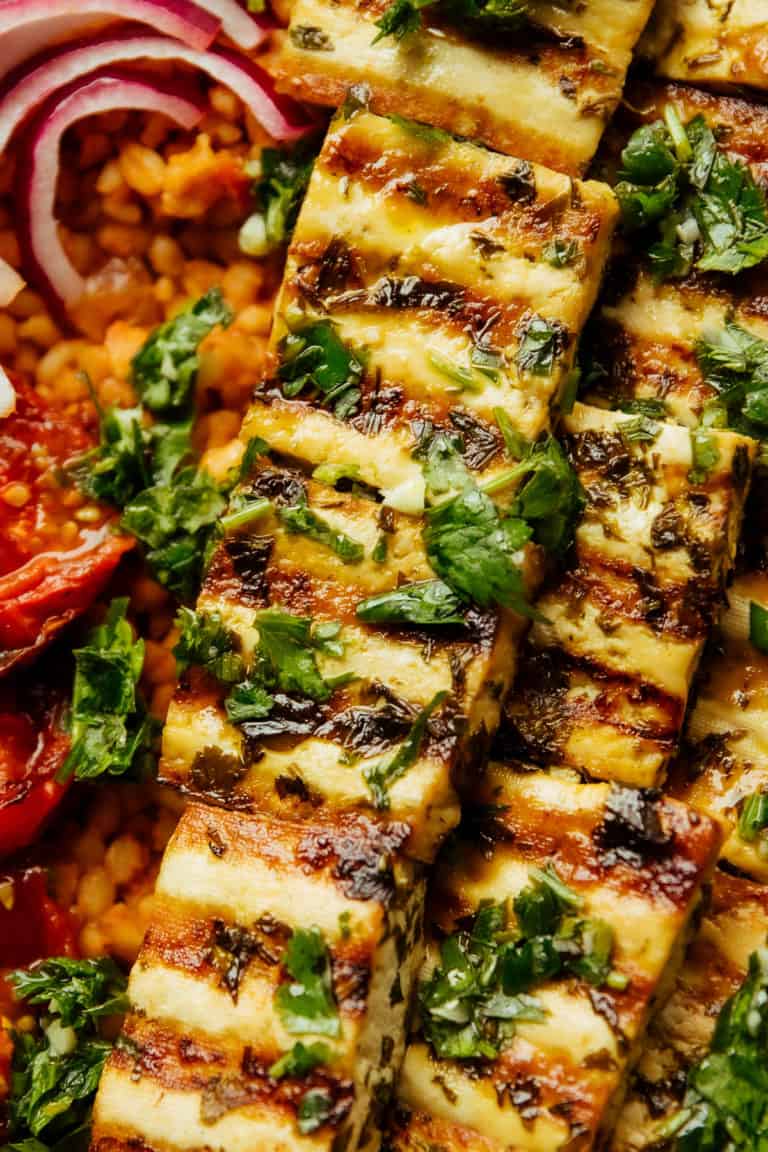 Grilled Tofu with Chimichurri Recipe Aegean Delight