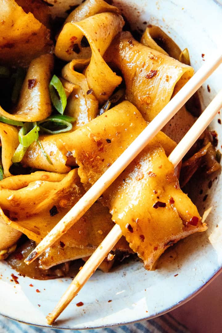 Vegan Noodles with Garlic and Chili Oil Aegean Delight