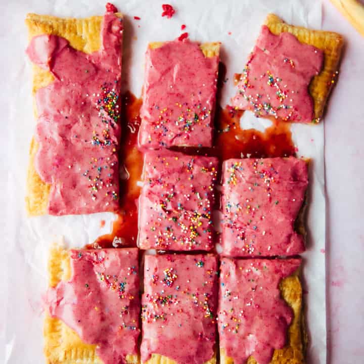 Giant Vegan Frosted Strawberry Pop Tart | Aegean Delight